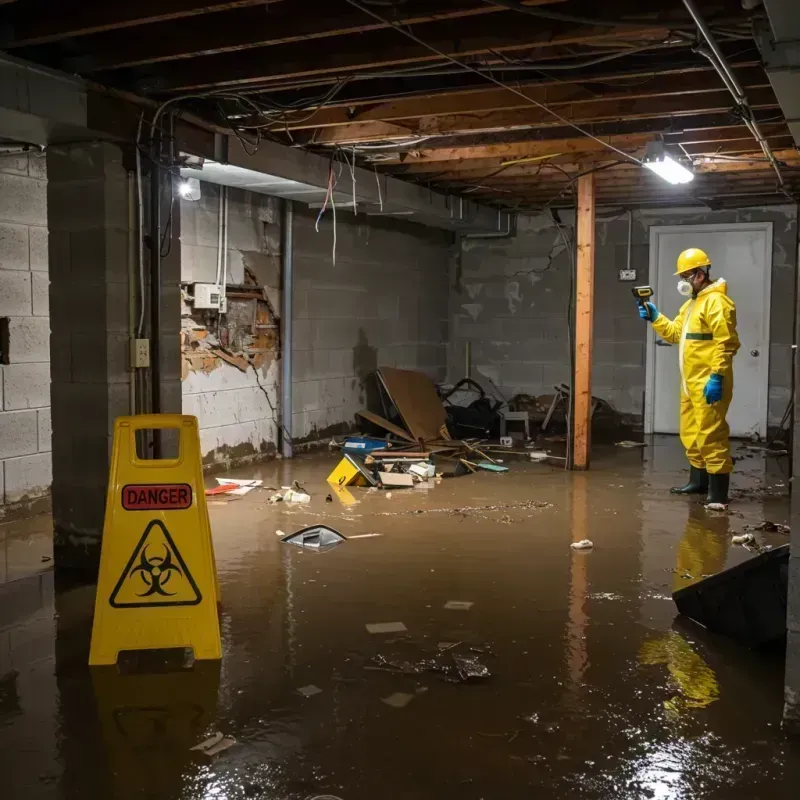 Flooded Basement Electrical Hazard in Chapel Hill, NC Property