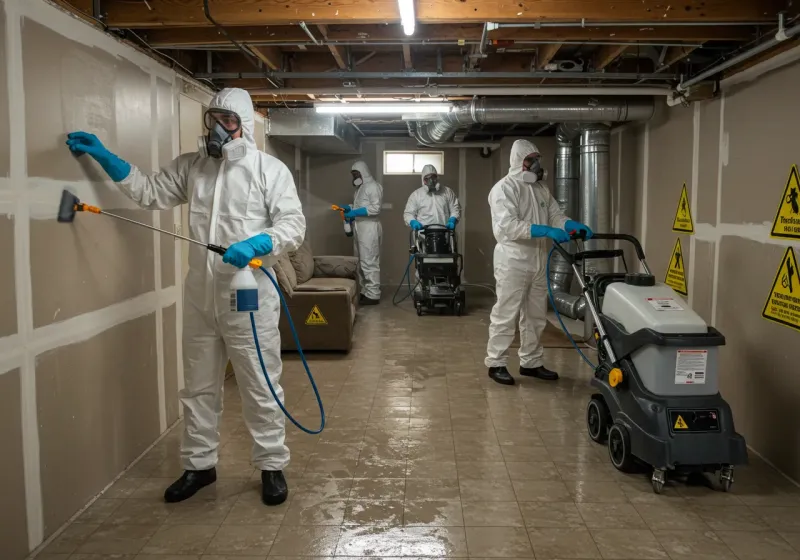 Basement Moisture Removal and Structural Drying process in Chapel Hill, NC